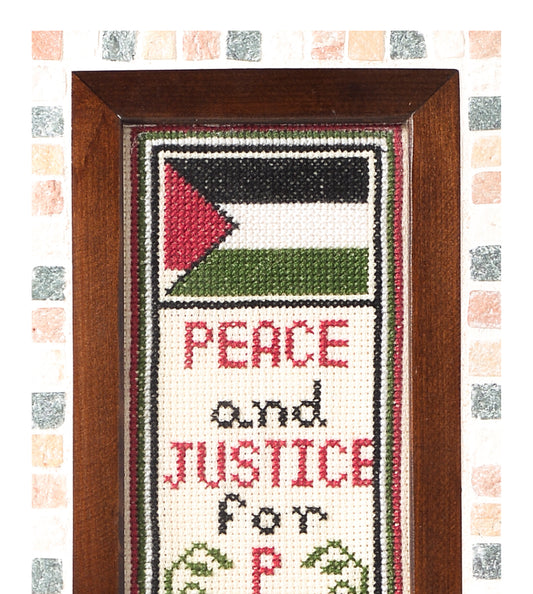 Peace and Justice Framed Wall Hanging