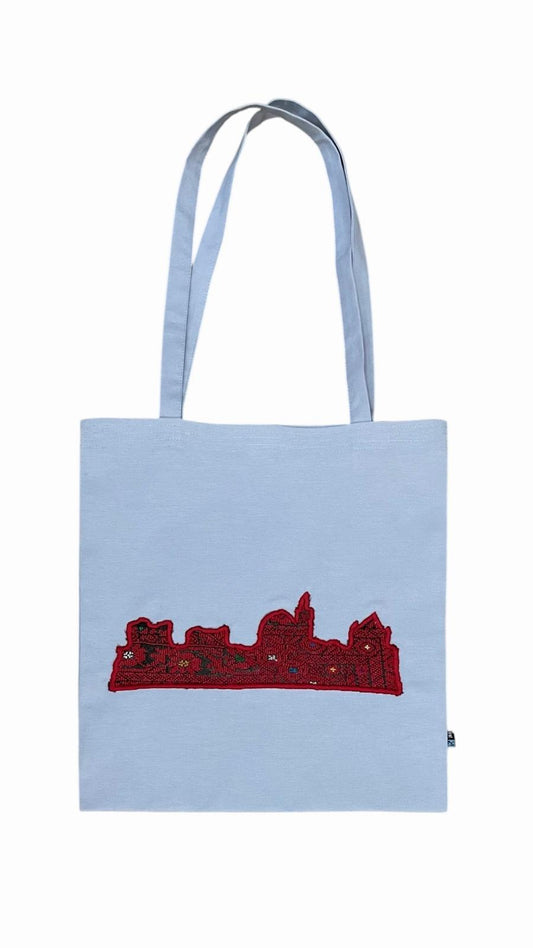 Tote Bag " Jerusalem skyline embroidery “