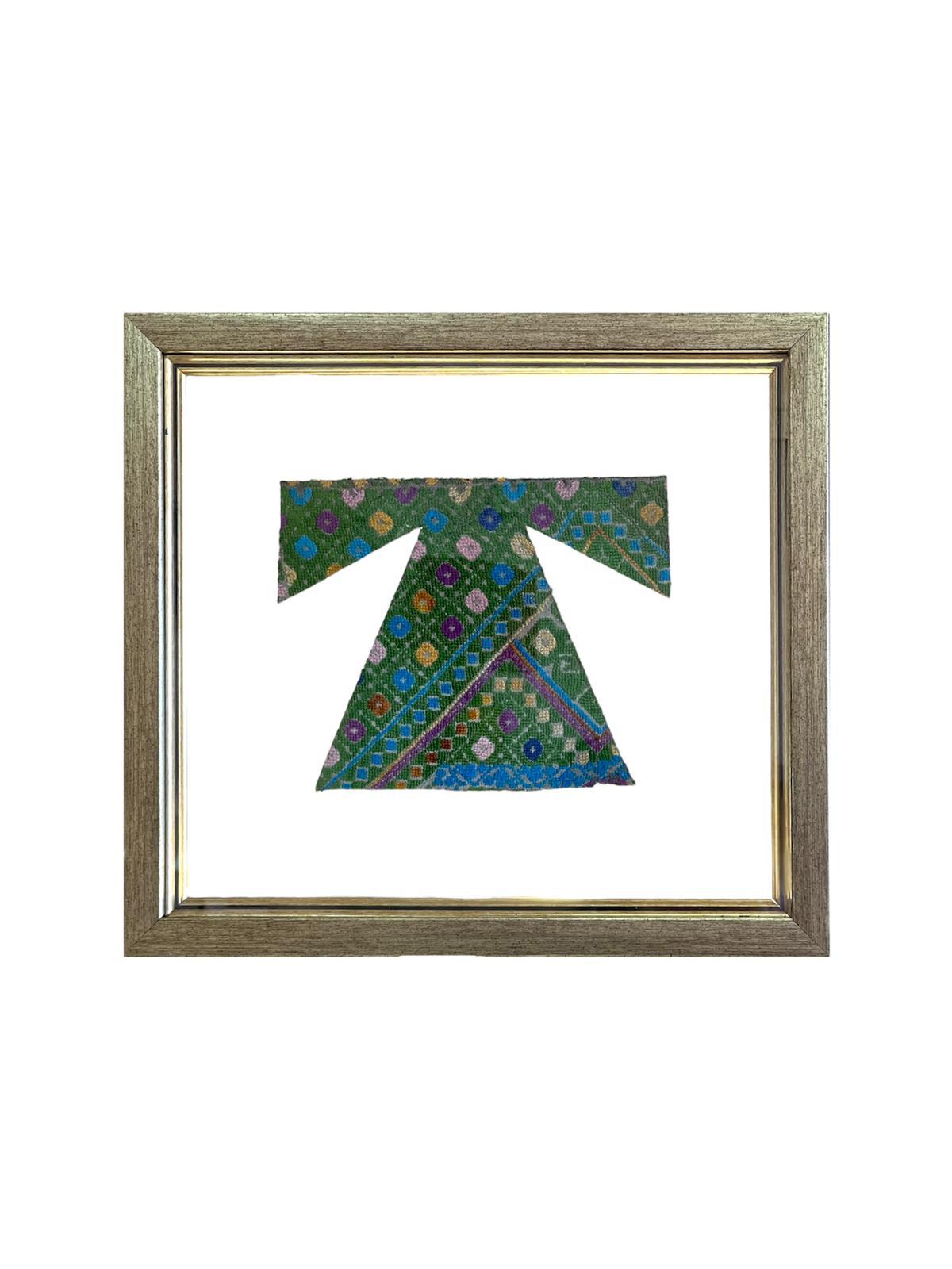 Framed Silhouette Embroidery Dress