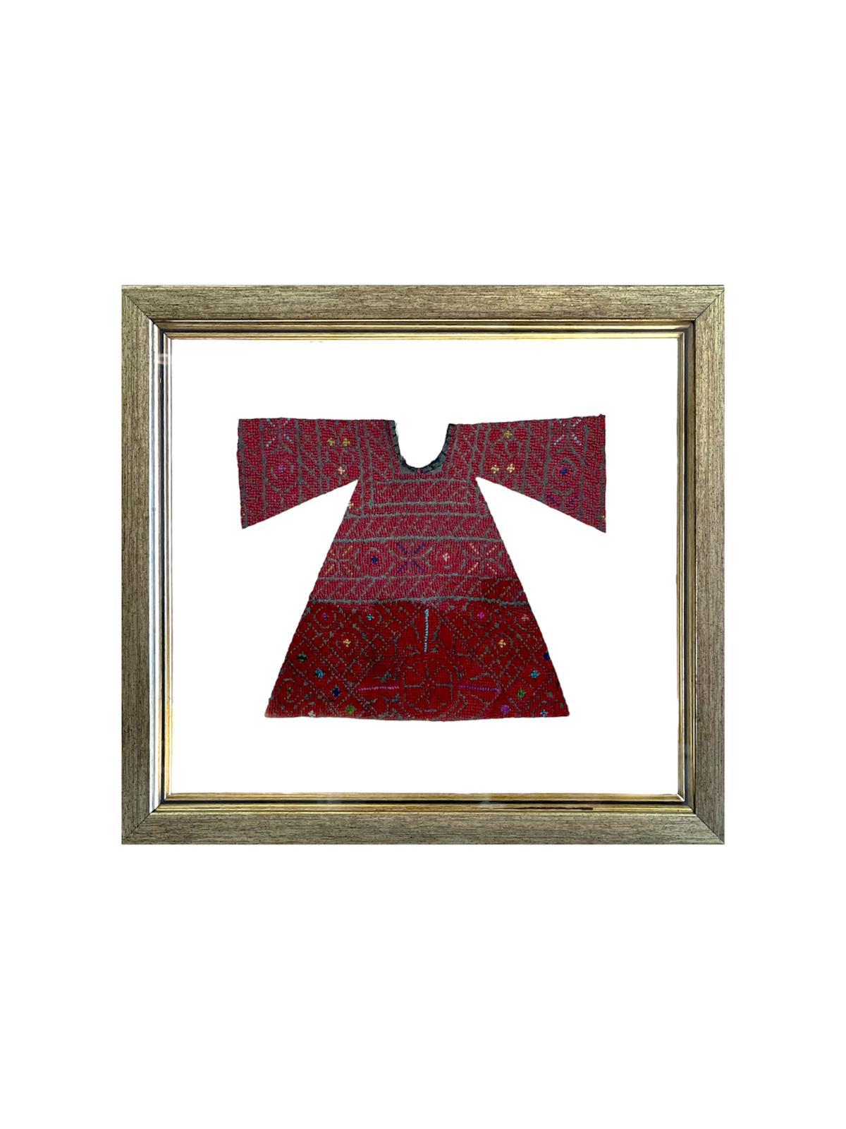 Framed Silhouette Embroidery Dress