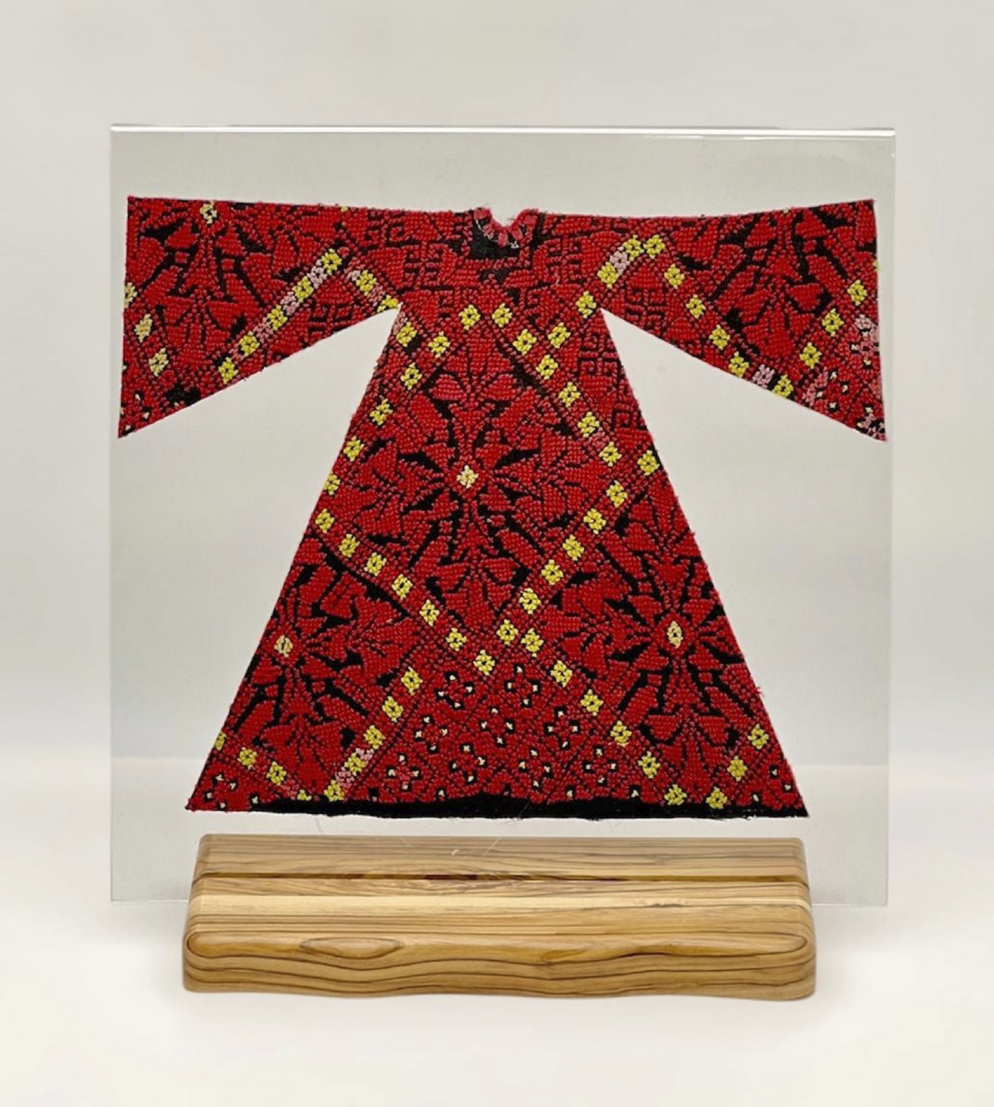 Ramallah Thub on acrylic with olive wood stand