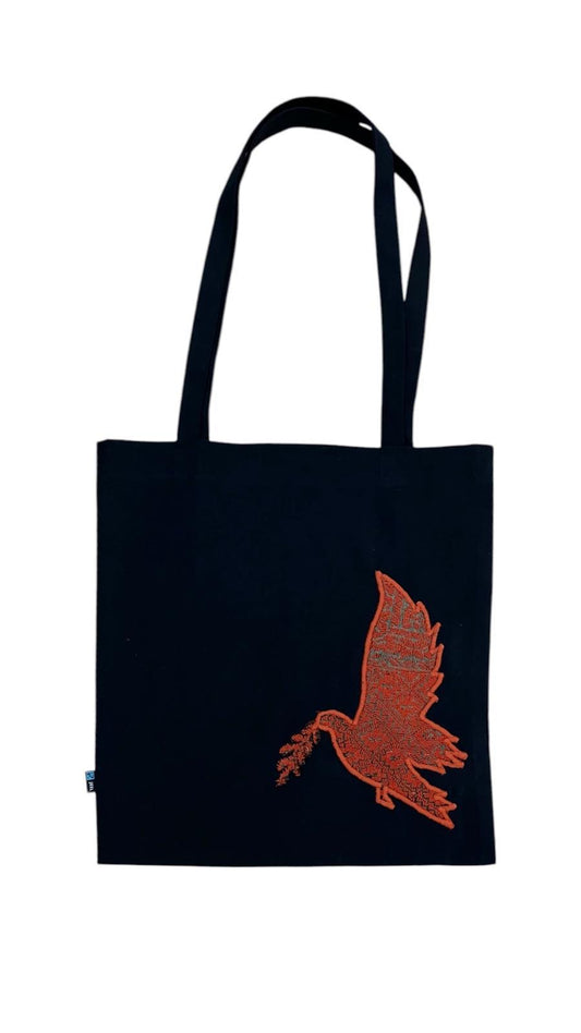 Tote Bag " Peace Skyline Embroidery “