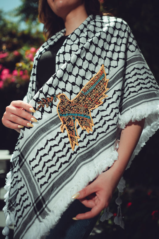 Palestinian Kuffiyeh Sunbird Embroidery