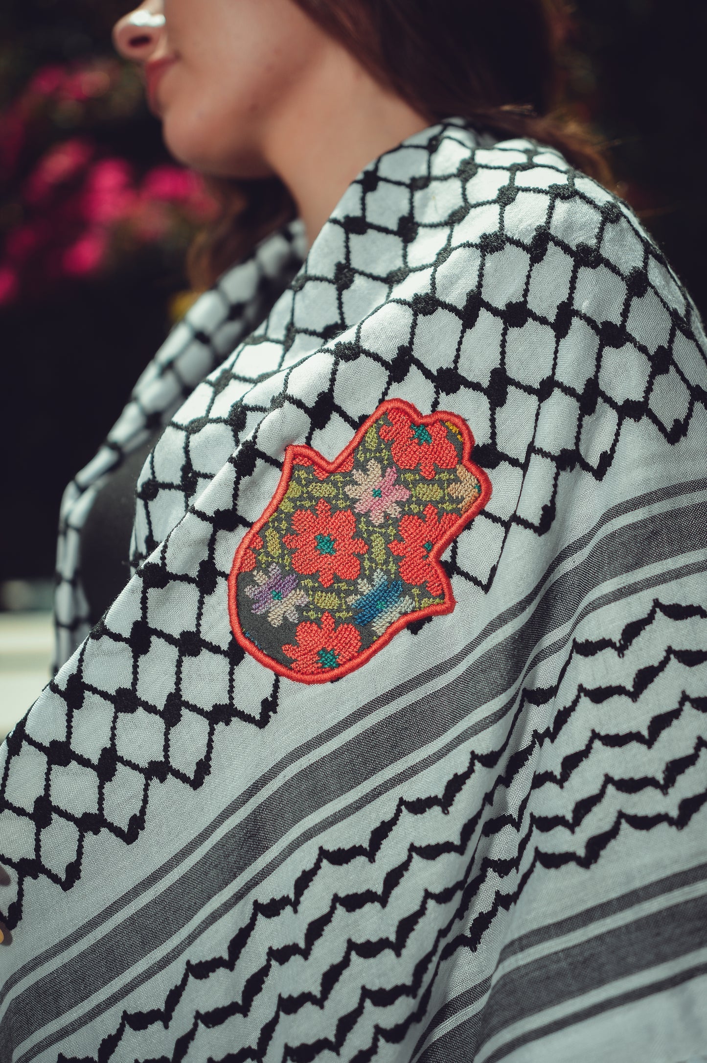 Palestinian Kuffiyeh Hand Hmbroidery
