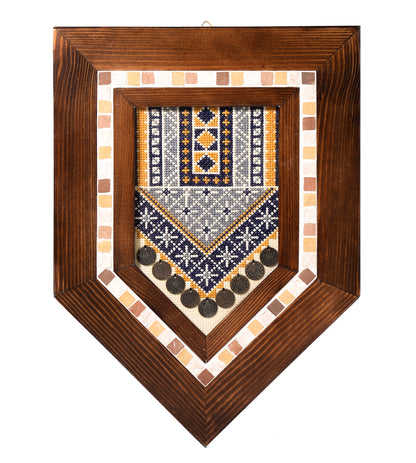 Tatreez Pattern Framed Wall Hanging