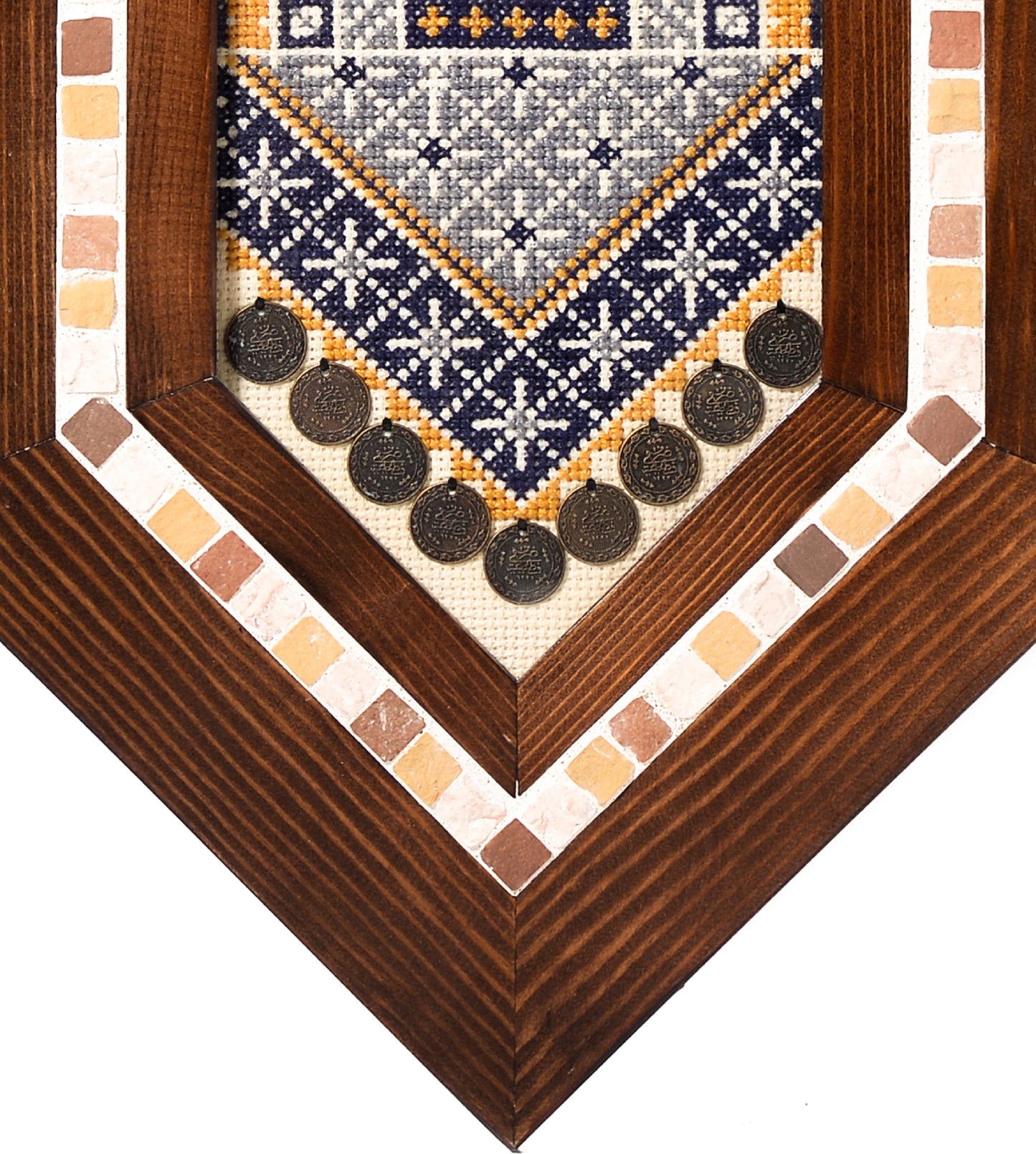 Tatreez Pattern Framed Wall Hanging