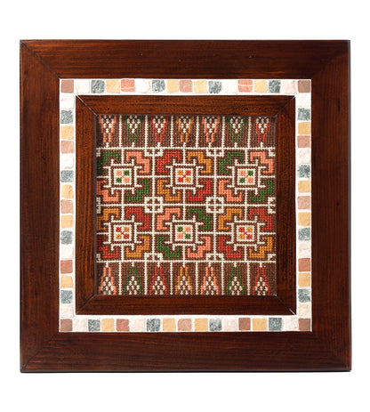 Large Tatreez Framed Wall Hanging