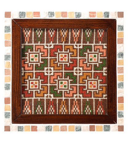 Large Tatreez Framed Wall Hanging