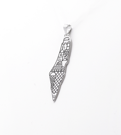 Palestine Map Pendant