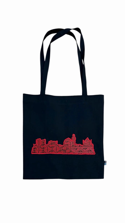 Tote Bag " Jerusalem skyline embroidery “