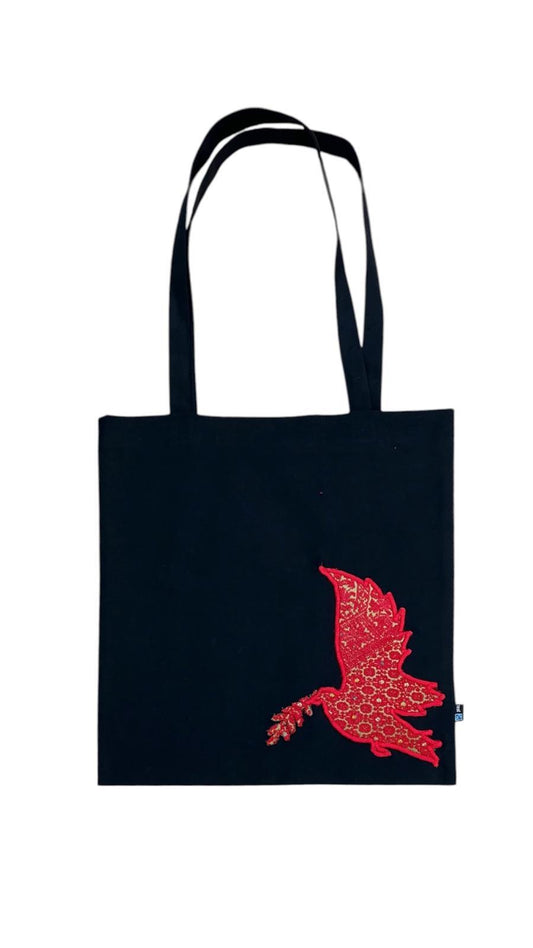 Tote Bag " Peace Skyline Embroidery “