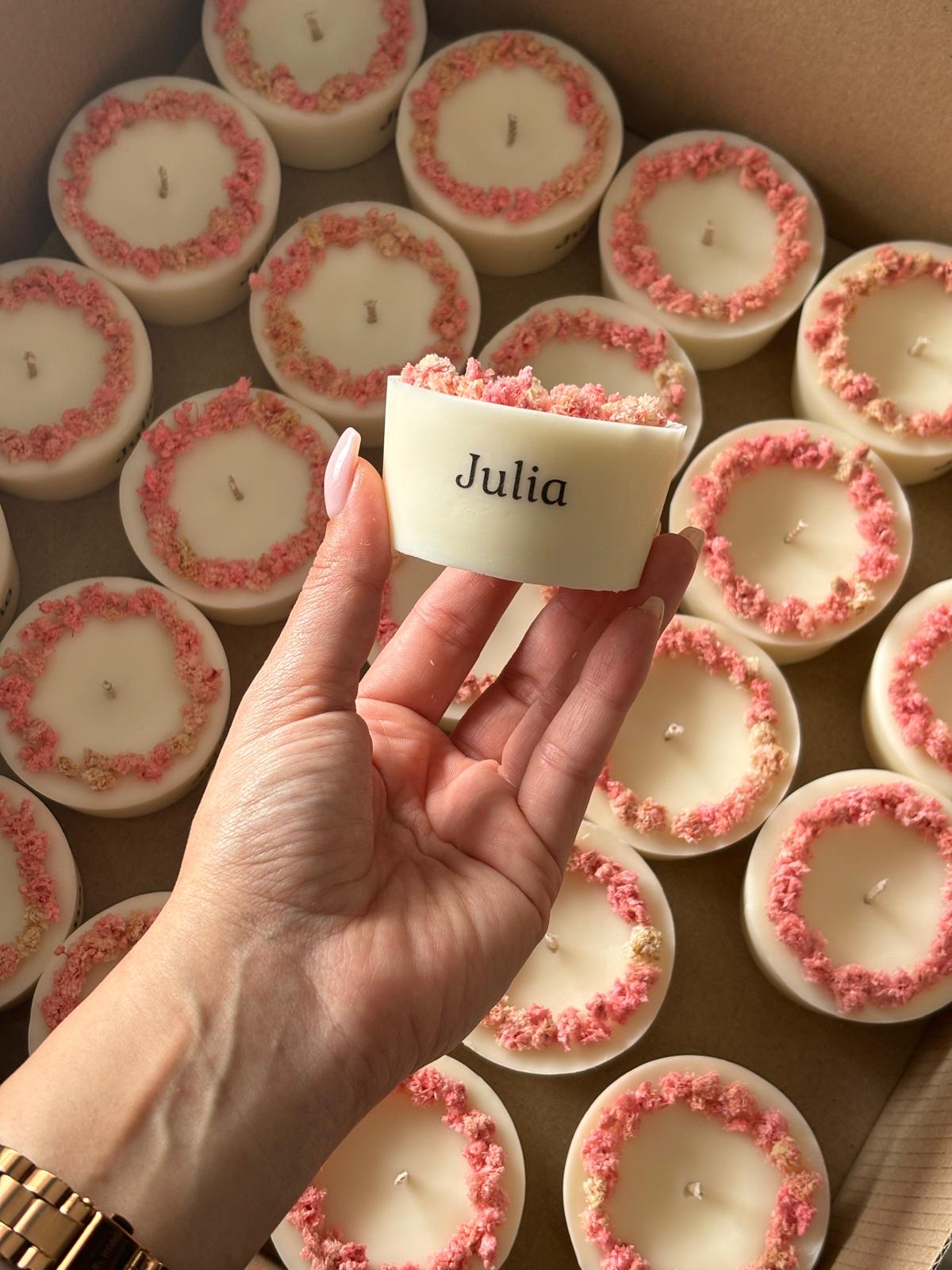 Giveaway Flowered Candle