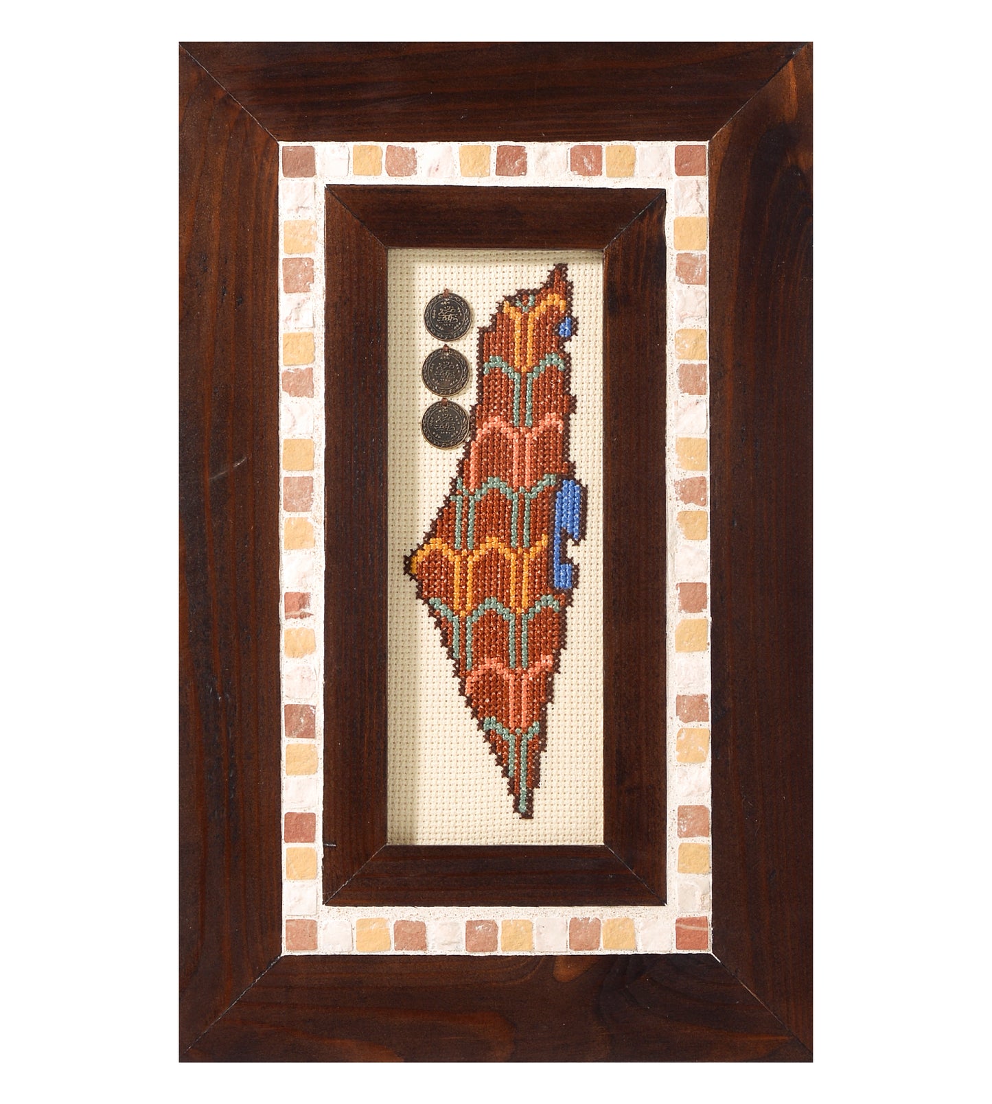 Palestine Map Framed Wall Hanging