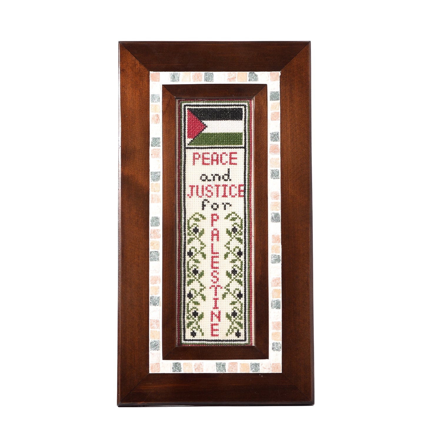 Peace and Justice Framed Wall Hanging