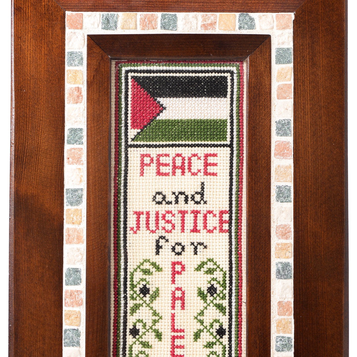 Peace and Justice Framed Wall Hanging