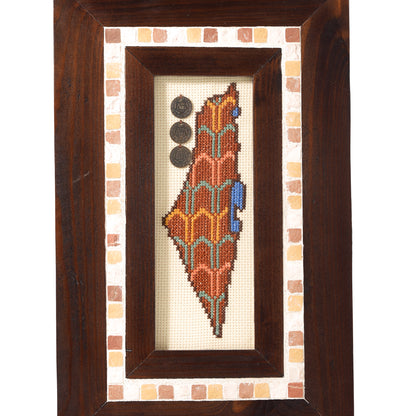 Palestine Map Framed Wall Hanging
