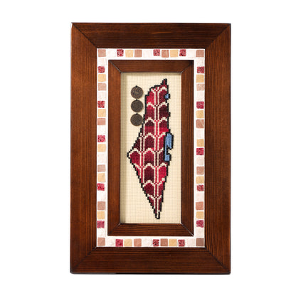 Palestine Map Framed Wall Hanging