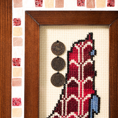 Palestine Map Framed Wall Hanging