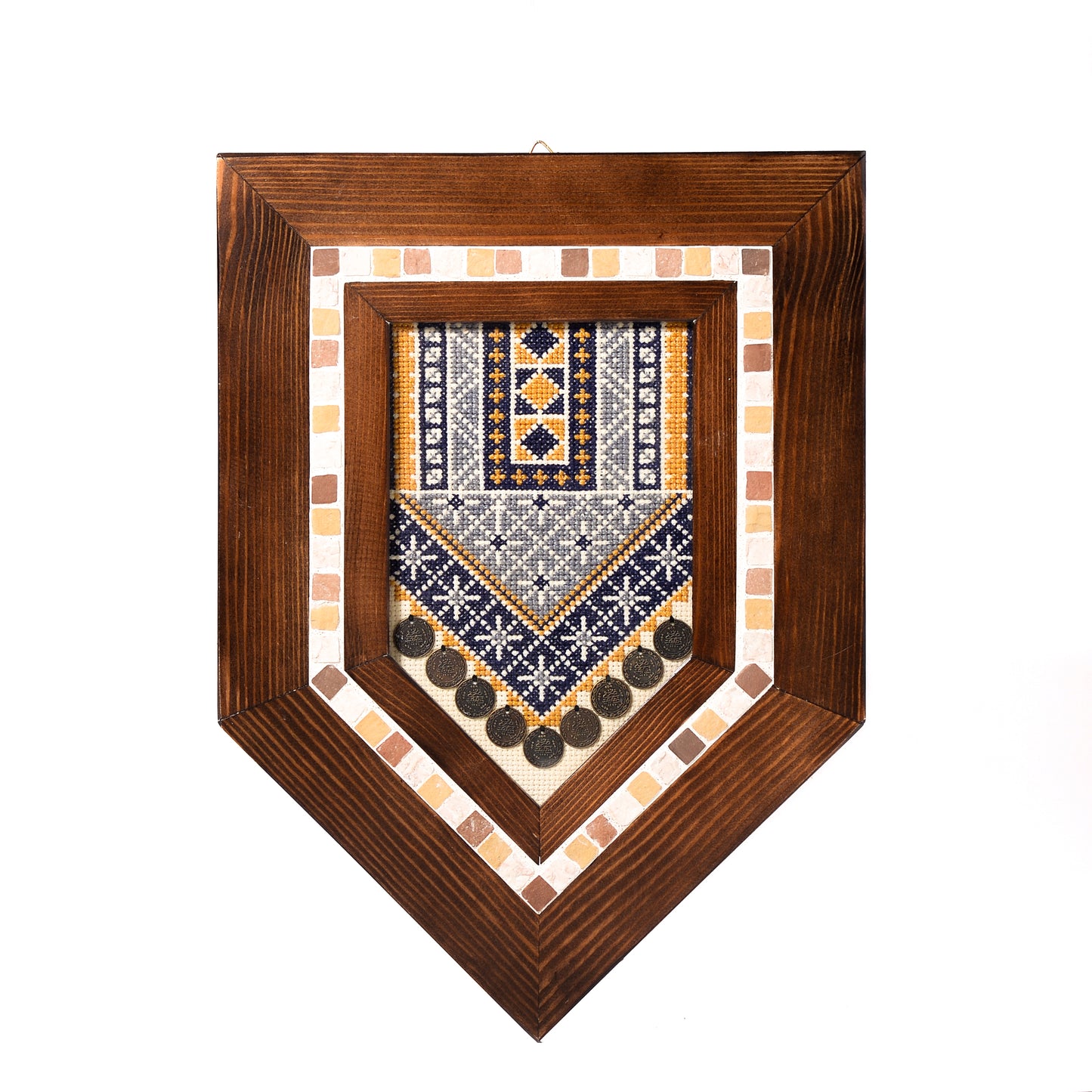 Tatreez Pattern Framed Wall Hanging