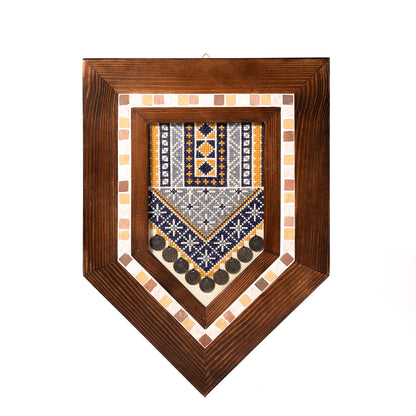 Tatreez Pattern Framed Wall Hanging