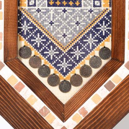 Tatreez Pattern Framed Wall Hanging
