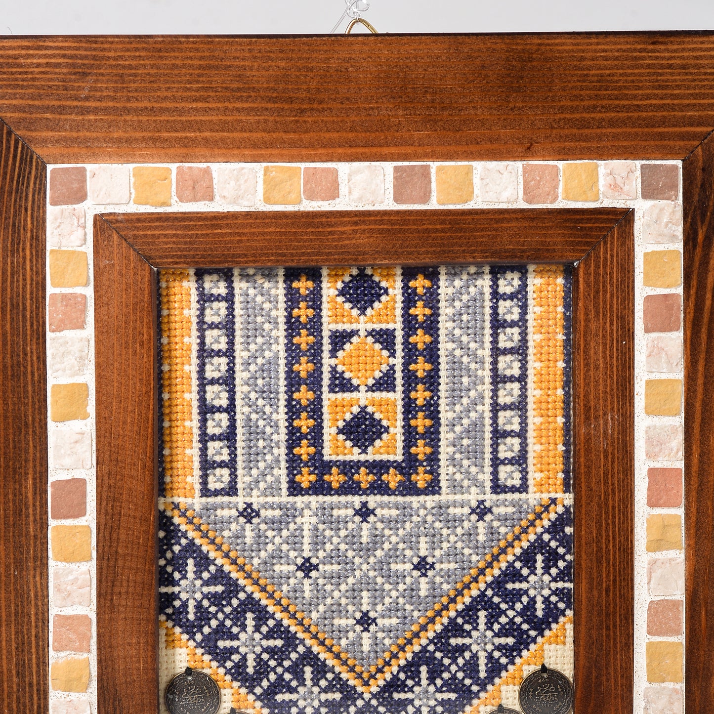 Tatreez Pattern Framed Wall Hanging