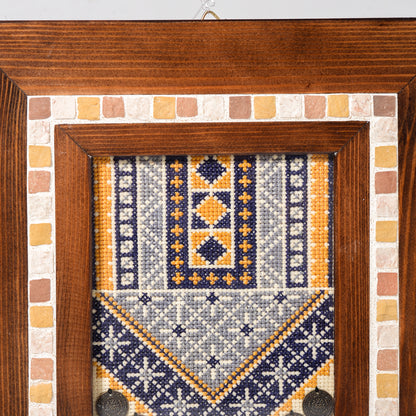 Tatreez Pattern Framed Wall Hanging