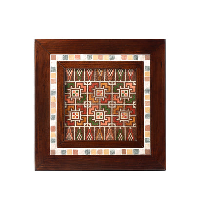 Large Tatreez Framed Wall Hanging