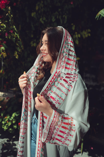 White Embroidered Abaya