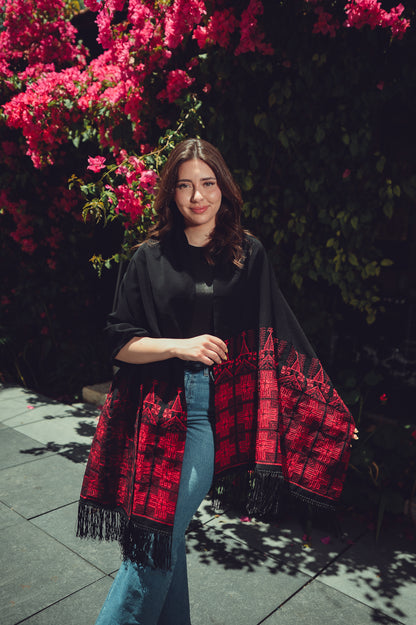 Hand-Embroidered Rectangular Shawl