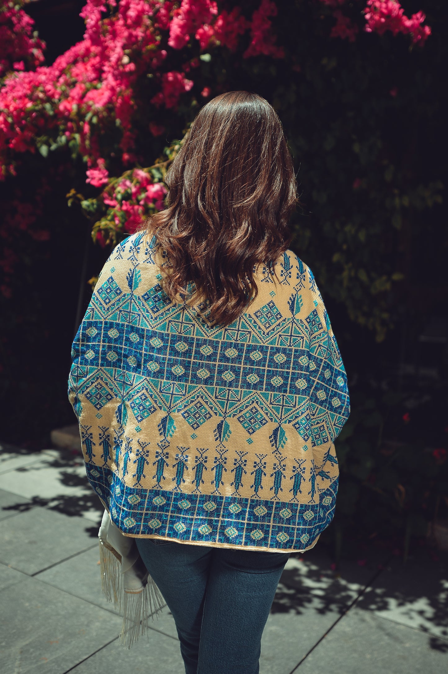 Hand-Embroidered Rectangular Shawl
