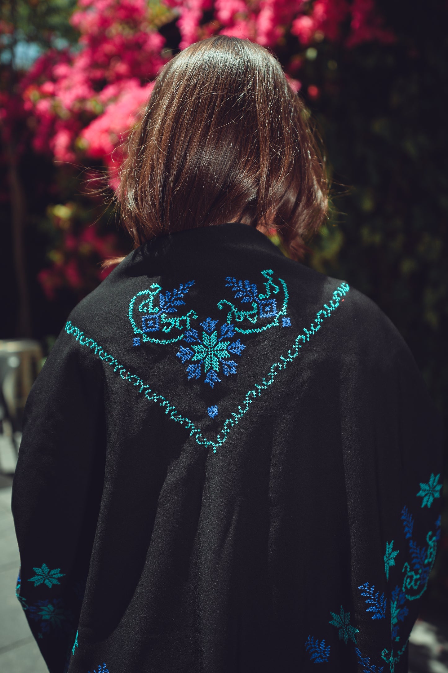 Hand-Embroidered Triangular Shawl