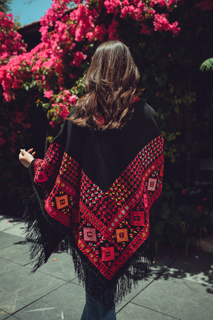 Hand-Embroidered Triangular Shawl