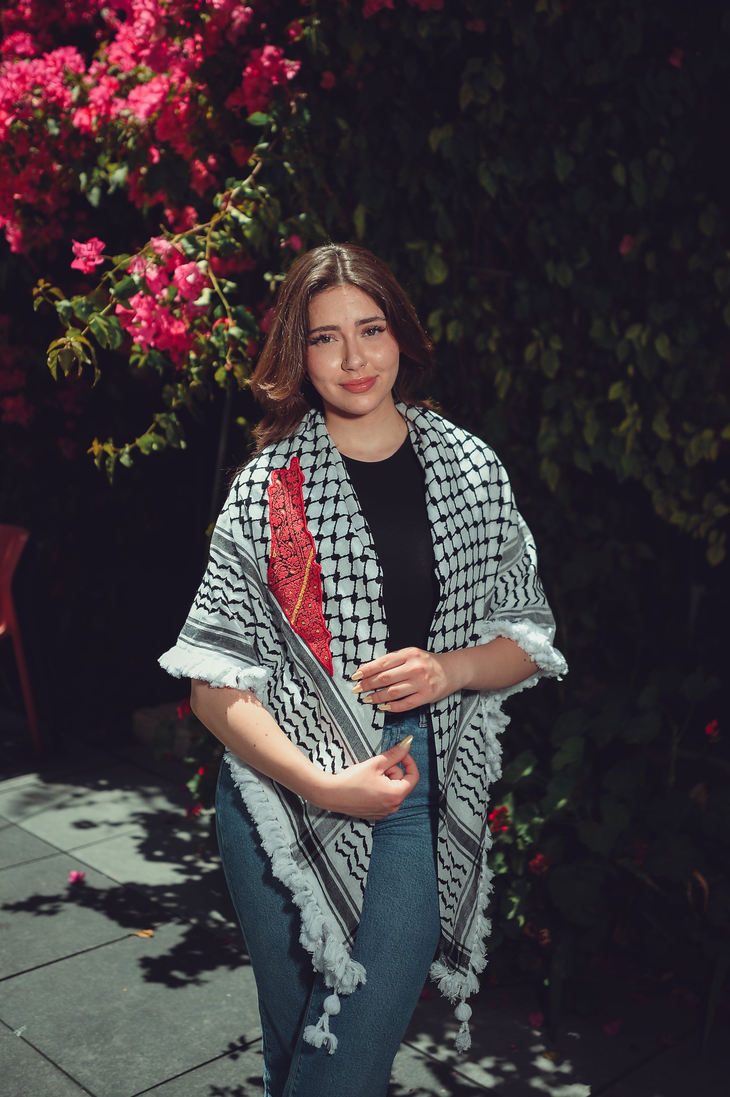 Palestinian Kuffiyeh Map Embroidery