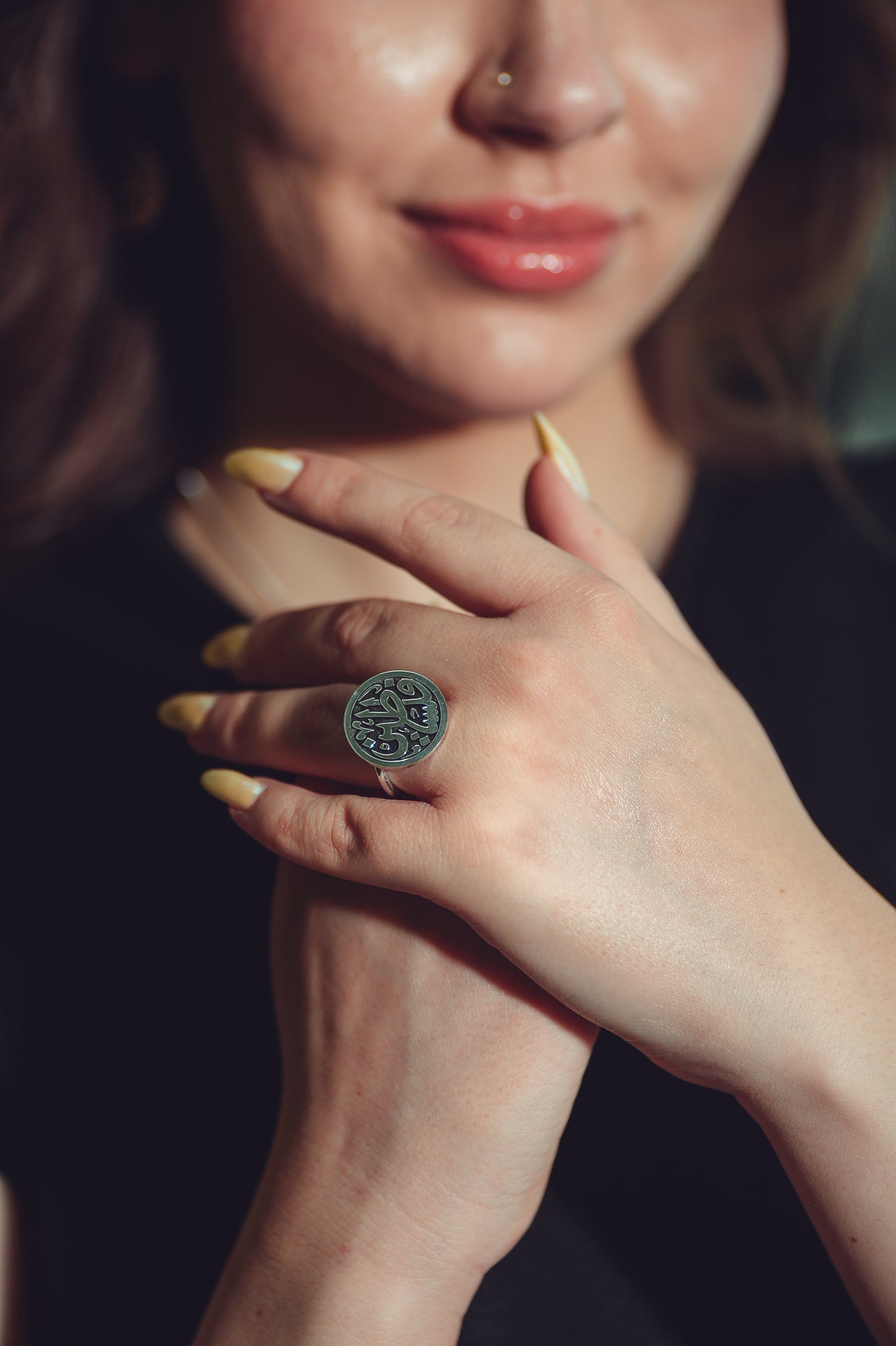 Palestine Arabic Calligraphy Ring