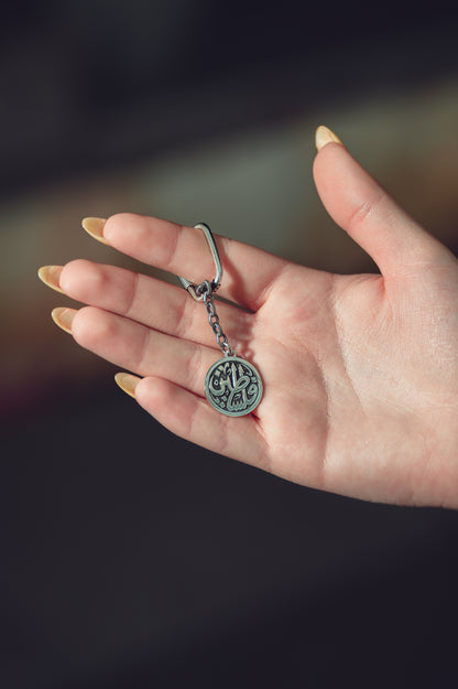 Palestine Arabic Calligraphy Keychain