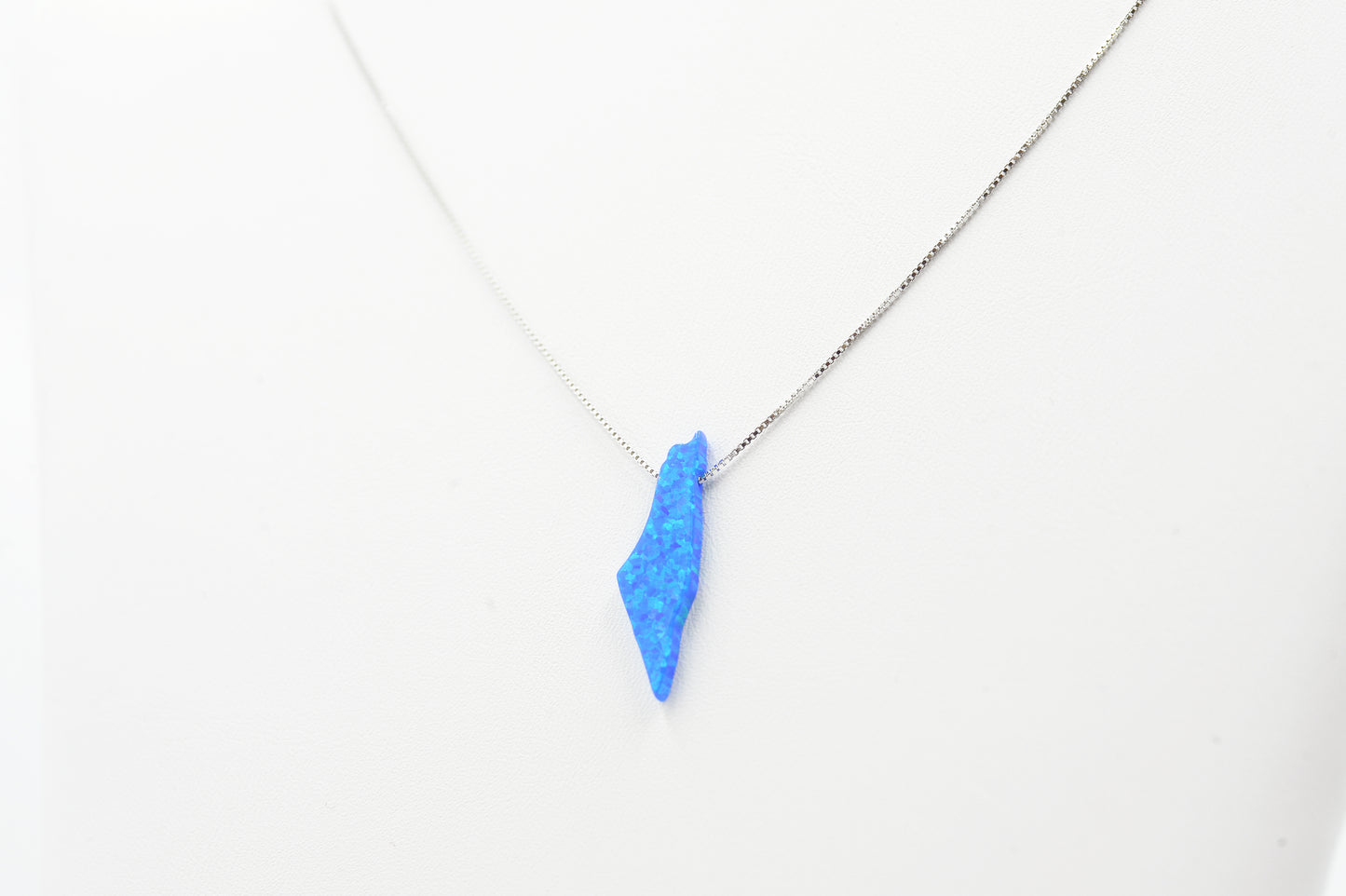 Opal Palestine Map Necklace