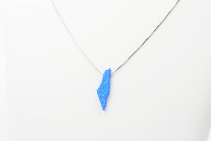 Opal Palestine Map Necklace