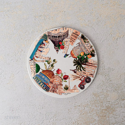 Palestinian Landmarks Coaster